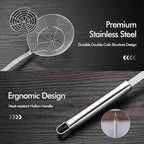 5.3 Inch Spider Strainer With Mesh Fatsoff Soup Scoop,Slotted Spoon For Cooking,Fat Skimmer Spoon For Kitchen Fryer Basket