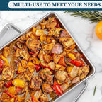 Full Size Commercial Quality Baking Sheet Pan, Bastwe Aluminum Cookie Tray Pan for Oven, Freezer, Bakery, Hotel Restaurant, Thick Steel Rim Prevents Warping (12 Pack, 26 x 18 Inch)