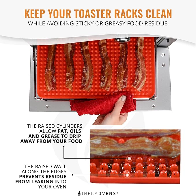 Reusable Liners for Toaster Oven Compatible with Double Oven with FlexDoor, Ninja Foodi XL Pro DT200, Prestige Smart, Double Stack Countertop Oven, Liners for Trays and Racks