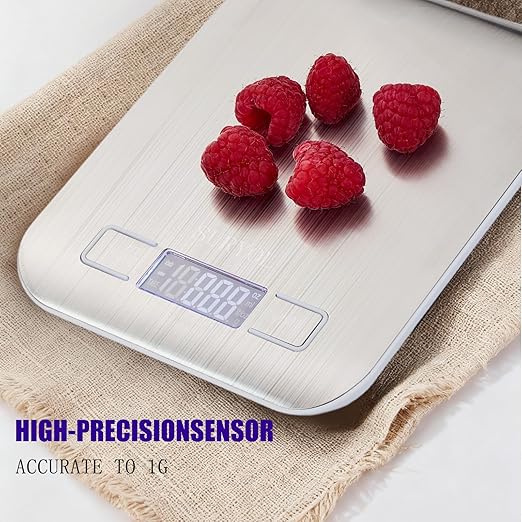 Food Kitchen Scale High-Precision Digital Scale Accurate Weighing for Baking & Cooking Enthusiasts(Silvery & Grayish Green)