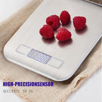 Food Kitchen Scale High-Precision Digital Scale Accurate Weighing for Baking & Cooking Enthusiasts(Silvery & Grayish Green)