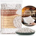 Sukh 0.94LB Pie Weights for Baking - Ceramic Pie Crust Weights Beans Reusable,Natural Ceramic Stoneware for Blind Baking Items,Homemade Kitchen Must Have,Round Household Steam Oven Stone