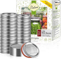 Dalzom® 72Pcs Canning Lids with 72Pcs Rings Regular Mouth, Premium Mason Jar Lids with Rings for Ball, Kerr Jars - Food Grade Material, 100% Fit & Airtight for Regular Mouth Mason Jars