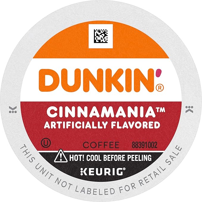 Dunkin' Bakery Series Cinnamon Coffee Roll Flavored Coffee, 10 Keurig K-Cup Pods