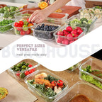 10-Pack Glass Food Storage Containers with Tempered Lids – Borosilicate, Airtight, Oven-Safe (-4°F~950°F), BPA-Free, 4.4 & 1.6 Cup, Leak-Proof, Dishwasher Safe (Pink)