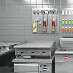 36" Commercial Countertop Griddle, 3 Burners Gas Griddle, 90000 BTU Output, Stainless Steel Flat Top Grill Hot Plate with Natural Gas and Propane Conversion Kit for Restaurant,Food Truck