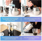 VeoHome Stovetop Espresso Coffee Maker - l Multi-Stove Stainless Steel Induction Moka Pot (300 mL)