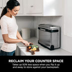Ninja Digital Air Fry Countertop Oven, 8-in-1 Functionality, 1800W, Flip-Up Design, XL Capacity, Air Fry Basket, Wire Rack & Crumb Tray, Silver, SP101