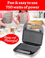 3-in-1 Indoor Grill, Sandwich/Panini Press & Waffle Maker Plus, Silver