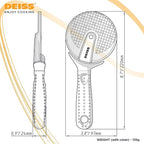 Deiss Lux Heavy Duty Pizza Cutter With Wheel Slicer- Stainless Steel Sharp Smooth Pizza Cutter Wheel With Easy Grip Non-Slip Handle, Dishwasher Safe (RED)