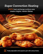 Stainless Steel Air Fryer 6 Qt, Ceramic glaze Air Fryer, Stainless Steel Housing& Full Metal Inner Pot, PTFE and PFAS Free, 9 Digital One-Touch Cook Functions,120°F~450°F, 1700W
