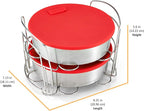 Instant Pot Official 8-Piece Cook/Bake Set, Versatile and Durable, Compatible with 6-Quart and 8-Quart Cookers, Red, Excellent for Cooking, Baking, Storing, and Reheating, BPA-Free and Heat Resistant
