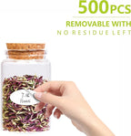 500 Removable Freezer Pantry Labels, Waterproof Tear Resistant Removable No Residue, for Food Containers Jars Kitchen Restaurant Storage Organization
