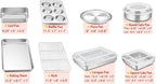 TeamFar Bakeware, Stainless Steel Bakeware Set with Baking Sheet and Rack, Lasagna Pan with Lid, Square & Round Cake Pan with Lid, Muffin Pan & Loaf Pan, Pizza Pan, Healthy & Dishwasher Safe
