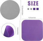 LUTER 4pcs Jar Opener, Rubber, Multi-function Silicone Bottle Opener for Seniors with Weak Hands Lid Cap Gripper Pads Kitchen Coasters Gadgets(Grey, Purple)