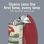 Hamilton Beach Electric Automatic Can Opener with Auto Shutoff,Knife Sharpener,Cord Storage,and SureCut Patented Technology,Extra-Tall,Red,(Pack of 2)