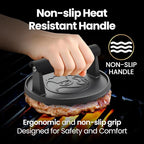 Smash Burger Press for Griddle, 2 lb Heavy Duty Burger Smasher Tool with Heat-Resistant Handle, Premium Cast Iron Bacon & Sandwich Maker, Hamburger Press for BBQ Grilling Accessories, 5-Year Warranty