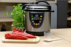Berghoff Electric Pressure Cooker, 6.3 Qt, Black/Silver