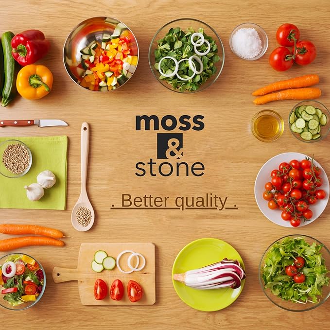 Moss & Stone 6-Piece Borosilicate Glass Casserole Set with Durable Plastic Lids – 2.6/1.5/1 Qt Oven & Microwave Safe Glass Baking Dishes for Cooking, Serving & Kitchen Storage