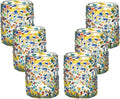 Confetti Dots Hand Blown Tumbler Glasses - 100% Recycled Mexican Glassware - Artisan Crafted Drinking Glasses for Cocktails, Wine, Tequila, or Water - Set of 6 (10 oz)