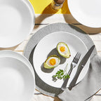 Corelle Dinnerware Set (12pc Set, Winter Frost White)-Dinner Set for 4 | 4 x Dinner Plates, Side Plates & Bowls