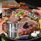 Stocking Stuffers for Men Women BBQ Sauce Pot and Basting Brush Set, White Elephant Gifts for Adults Kitchen Gadgets, Christmas Grilling Gift for Men, Cooking Grilling Accessories Gift for Dad Husband