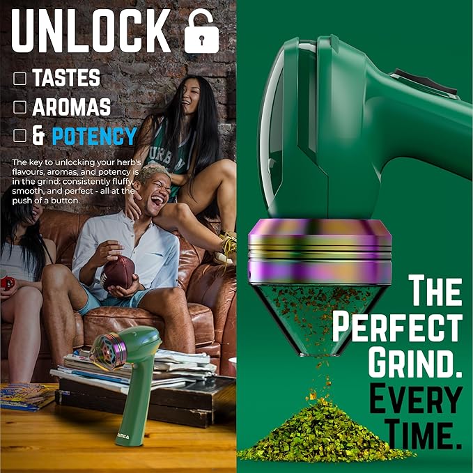 Mamba Grinder Electric Spice Grinders. Easy to Load One-Handed Use 1g USB Rechargeable Mill