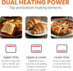 Elite Gourmet Compact 8.5Qt Air Fryer Oven – Mini Countertop Air Fryer with Adjustable Time & Temperature Controls, 800W, Includes Air Fry Basket, Bake Pan & Recipes, Stainless Steel
