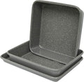 casaWare 3pc Ultimate Series Commercial Weight Toaster Oven Bakeware Set (Silver Granite)