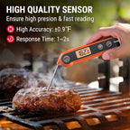 TempPro Digital Instant Read Meat Thermometer for Grilling Waterproof Kitchen Food Thermometer with Calibration Backlight Baking Bread Candy Thermometer Cooking Tools Utensils (Previously ThermoPro)