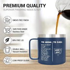 Christmas Birthday Gifts for Dad - 14 oz Stainless Steel Insulated Coffee Mug with Lid - Funny Birthday Gifts for Mom, Dad Birthday Gift Ideas, Mug for Men