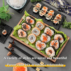 Sushi Making Set, 10 Pcs Sushi Maker Set, Sushi Molds Press with Sushi Rice Mold Shapes, Sushi Maker Roller Set, Sushi Set for Beginners, DIY Home Onigiri Mold Sushi Tool Setchen Accessories