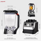 GATGOODS 72 Oz Large Blender - 2200W Professional, High Speed Commercial Blender, Variable Speed, Self-Cleaning, Dishwasher Safe