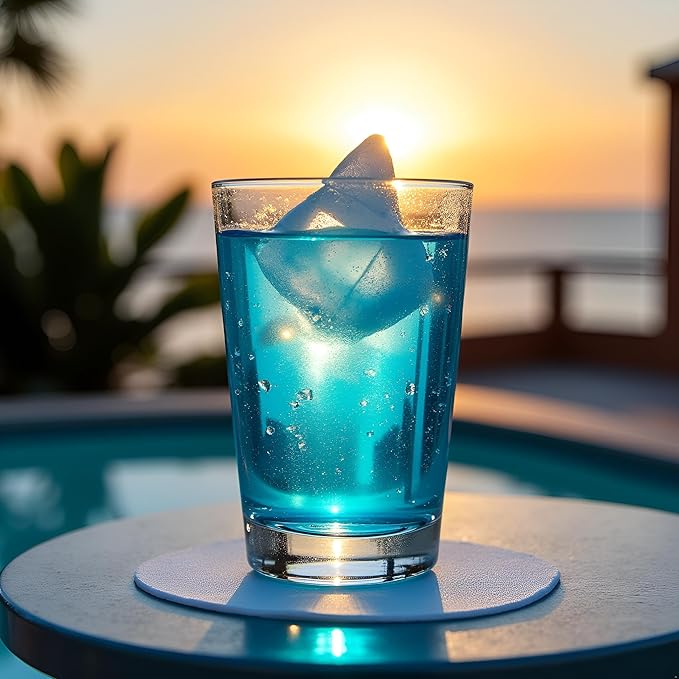 Blue Silicone Ice Cube Trays For Freezer Shark Fin Shape Ice Cube Tray,Novelty Silicone Diy Mould Shark Fin Chocolate Jello Mould Mold Ice Cube Specialty Tools and Gadgets Ice Cube Molds and Trays
