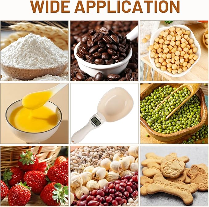 Digital Measuring Spoon Scale, Accurate Electronic Measuring Spoon with Conversion, Polygons Electric Measuring Spoon with LCD Display, for Weighing Baking Cooking