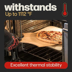 HANS GRILL PIZZA STONE | Rectangular Pizza Stone For Oven Baking & BBQ Grilling With Free Wooden Peel | Extra Large 15 x 12" Inch Durable Cordierite Cooking Stone.