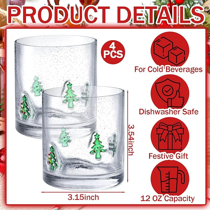 LemonRoad 4 Pcs Easter Icon Juice Glasses 12 oz Easter Stemless Wine Glasses Carrot Double Old Fashion Drinking Cups for Spring Holiday Drinks Party Supplies Gifts