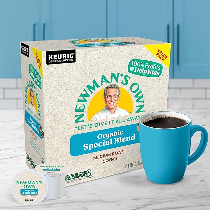 Newman's Own Organics Newman's Special Blend, Keurig Single-Serve K-Cup Pods, Medium Roast Coffee, 32 Count