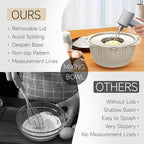 4-1 Colander with Bowl & Spoons Set - Rotatable Colander for kitchen with New Upgraded Graters, Food Strainer(Patented) for Pasta, Fruits, Vegetables, Funny Presents for Women, Beige