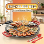 Indoor Smokeless Electric Griddle,Comales Para Tortillas Electricos, Portable Electric Korean Bbq Grill,Round Electric Griddle For Bbq, Tortillas, Steaks, Burgers, Pancakes (11 in)