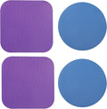 LUTER 4pcs Jar Opener, Rubber, Multi-function Silicone Bottle Opener for Seniors with Weak Hands Lid Cap Gripper Pads Kitchen Coasters Gadgets(Blue, Purple)