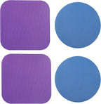 LUTER 4pcs Jar Opener, Rubber, Multi-function Silicone Bottle Opener for Seniors with Weak Hands Lid Cap Gripper Pads Kitchen Coasters Gadgets(Blue, Purple)