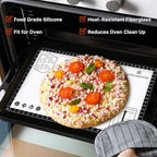 Pastry Mat, 28" x 20" Food Grade Silicone Extra Large Non Stick Baking Sheet Mat with Measurement for Making Cookies,Macarons,Bread and Pastry