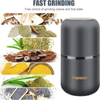 COOL KNIGHT Herb Grinder [large capacity/fast/Electric ]-Spice Herb Coffee Grinder with Pollen Catcher/- 7.5" (Grey)