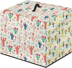 Colorful Cactus Flower Print Meat Slicer Cover for Kitchen 16 x 13 x 13 Inch Dust-proof Appliance Covers for Home Decor Bread Slicer Covers with Organizer Bag Easy to Clean Accessories