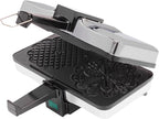 Pizzelle Maker- Nonstick Electric Holiday Baker Press Makes Two 5-Inch Cookies at Once- Christmas Baking Supplies for Party- Italian Dessert Treat Making with Recipe Guide- Cookie Swap Gift for Her