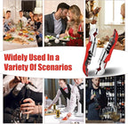 12 Pieces wine key wine opener Professional Waiter Corkscrews Stainless bottle opener Fold Serrated Foil Cutter Key for Family, Company Party,Bars,Restaurants(red)