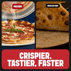 PIEZANO Crispy Crust Pizza Oven by Granitestone – Electric Pizza Oven Indoor Portable, 12 Inch Indoor Pizza Ovens Countertop, Pizza Maker Heats up to 800˚F for Stone Baked Pizza at Home - Navy