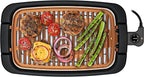 Chefman Smokeless Indoor Electric Grill, Copper, Extra Large, Nonstick Table Top Grill for Indoor Grilling and BBQ with Adjustable Temperature Control, Nonstick Dishwasher-Safe Parts, 9" x 15"
