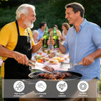 18Pcs BBQ Grill Tools Set, Heavy Duty Stainless Steel Grill Utensils Set with Carry Bag, Complete Barbecue Tool Kit for Outdoor Camping Backyard, Perfect Grilling Gift for Men Dad